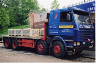 Roof slates transport.